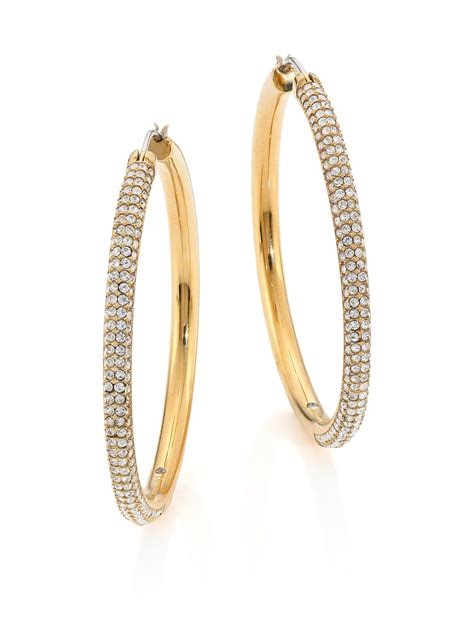 who sells michael kors earrings|Michael Kors large hoop earrings.